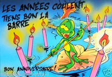 Carte anniversaire grenouille d'occasion  Broons