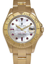 Usado, Relógio Rolex Yacht-Master ouro amarelo 18k esfregão mostrador rubi 35 mm K 168628 comprar usado  Enviando para Brazil