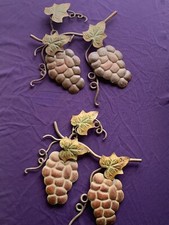 Vintage Rustic Winery Cast Metal Wall Hanging Art GRAPE VINEYARD SET of 2 ❤️sj3j comprar usado  Enviando para Brazil