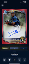 Topps Bunt Digital 2025 Bowman 1º Luis Pena AUTO /5 vermelho cromado comprar usado  Enviando para Brazil
