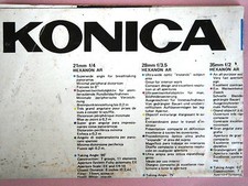 Konica fiche technique d'occasion  Orange