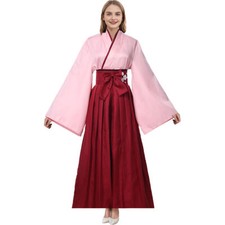 Usado, Kimono feminino japonês roupão Yukata babado tops calças terno cinto comprar usado  Enviando para Brazil