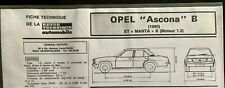 Fiche technique opel d'occasion  Saint-Omer
