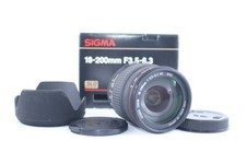 SIGMA DC 18-200mm F3.5-6.3 SONY W797 z oryginalnym pudełkiem czarny obiektyw z nasadką na sprzedaż  Wysyłka do Poland