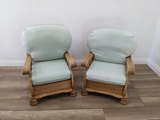 Armchairs set pinewood for sale  BRISTOL