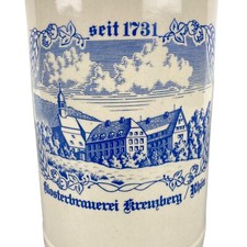 Caneca de pedra vintage "Klosterbrauerei Kreuzberg" Rhön since 1731 cerveja grés 1L anos 80 comprar usado  Enviando para Brazil