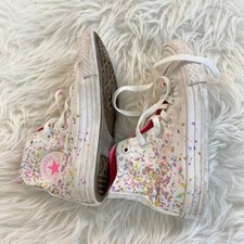 Usado, Converse All Star Junior's Kid tamanho 1 Branco Tênis de Aniversário de confete comprar usado  Enviando para Brazil