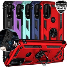 Usado, Suporte de metal + vidro temperado estojo anel para Motorola Moto G Pure/G Power 2022 comprar usado  Enviando para Brazil