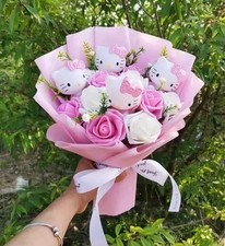 Bouquet rose peluche d'occasion  Méry-sur-Oise