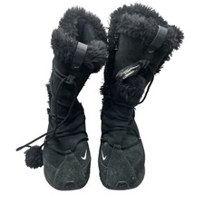 Bota de neve Nike feminina tamanho 8 preta camurça pele sintética meia panturrilha inverno 311959 Y2K vintage comprar usado  Enviando para Brazil