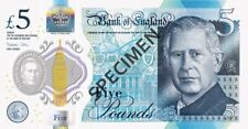 Banco real da Inglaterra £ 5 nota de cinco libras polímero plástico 2023 moeda UNC EF, usado comprar usado  Enviando para Brazil