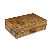 Guarda-roupa pergaminho tronco couro ferro Itália década de 1930 comprar usado  Enviando para Brazil