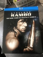 Rambo Trilogy (Blu-Ray Disc, 2008, 3-Disc Set) First Blood, Part II, Rambo III comprar usado  Enviando para Brazil