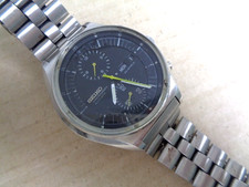 Seiko cronógrafo relógio masculino dia/data automático mostrador preto 6138-3000 Sn. 246422 comprar usado  Enviando para Brazil
