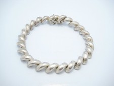 Pulseira de prata esterlina corrente San Marco 7,7 mm elos 7,25" comprar usado  Enviando para Brazil