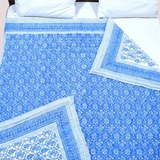 Colcha/cobertor 100% algodão indiano famoso Jaipuri Razai estampa de bloco reversível comprar usado  Enviando para Brazil