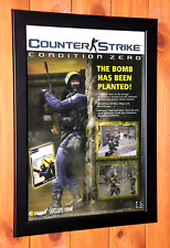 Pôster promocional/página de anúncio emoldurada Counter-Strike Condition Zero antigo pequeno raro comprar usado  Enviando para Brazil