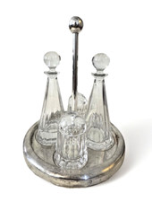 Villeroy & Boch Paloma Picasso Conjunto de Cristal Bandeja de Condimento Banhada a Prata 5 Peças comprar usado  Enviando para Brazil