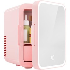 EUHOMY Mini Geladeira, 5L AC/DC Geladeira Pequena com Espelho LED Regulável, Porta.. comprar usado  Enviando para Brazil