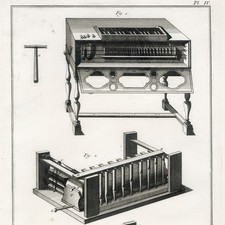 1765 Diderot Encyclopédie Folio Grabado, Lutherie (Instrumentos de Cuerdas) Pl IV segunda mano  Embacar hacia Mexico