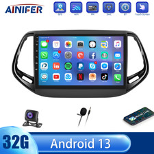 Rádio estéreo GPS navegação FM WIFI player para Jeep Compass 2017-2019 Android13 carro comprar usado  Enviando para Brazil