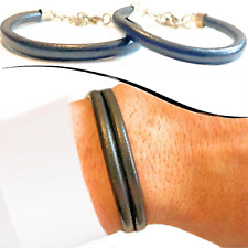 Bracciale pelle nera usato  Scandicci