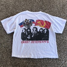Camiseta Vintage Hard Rock Cafe Moscou Rússia URSS Mockba Xapg Pok Cropped Fit, usado comprar usado  Enviando para Brazil