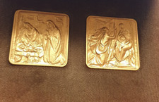Coppia medaglie placchette usato  Roma