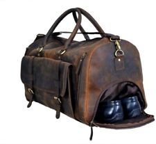 Genuine leather duffel for sale  USA