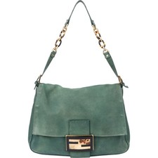 Fendi Green Nubuck Mamma Baguette Shoulder Bag Tasche comprar usado  Enviando para Brazil
