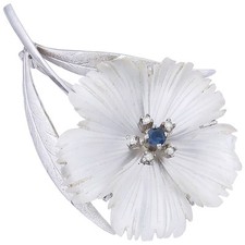 Brosche blume glas gebraucht kaufen  Münster