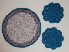 Handmade crochet placemat for sale  PONTYPRIDD