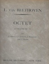 L. Van Beethoven Octet Eb Major-Op. 103 Oboé Clarinete Fagote Chifre Artie Shaw comprar usado  Enviando para Brazil