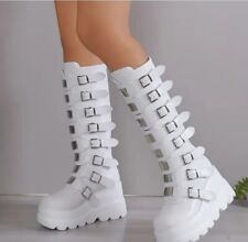 Keilabsatz stiefel schnalle gebraucht kaufen  Köln