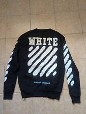  Moletom masculino Off-White tamanho S por Virgil Abloh pintura spray preto autêntico comprar usado  Enviando para Brazil