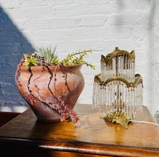 Usado, Candelabro antigo abajur de mesa, contas de vidro: luz de cabeceira boudoir, 13 x 8" comprar usado Usado, Candelabro antigo abajur de mesa, contas de vidro: luz de cabeceira boudoir, 13 x 8" comprar usado  Enviando para Brazil