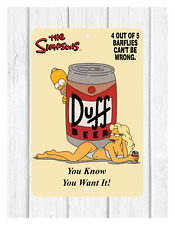 Os Simpsons Duff Cerveja Personalizado 8"X12" Metal Parede sinal Man Cave Office Home comprar usado  Enviando para Brazil