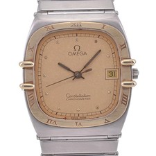 Relógio masculino OMEGA Constellation vintage YG bisel mostrador dourado quartzo A#141441 comprar usado  Enviando para Brazil
