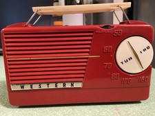Rádio tubo japonês antigo modelo ocidental 4b-1 meados do século -raro - Vermelho comprar usado  Enviando para Brazil