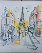 Aquarelle paris tour d'occasion  Carpentras