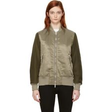 Jaqueta Bombardeiro Rag & Bone Elle Manga Raglan XS Cetim Verde Exército Militar $695 comprar usado  Enviando para Brazil