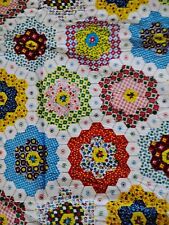 Tecido de algodão vintage patchwork avós jardim de flores enorme 32 "x 4 jardas, usado comprar usado  Enviando para Brazil