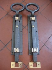 Usado, Excelente par combinado de parafusos de porta de ferro e bronze feitos por ferreiro artes e artesanato comprar usado  Enviando para Brazil