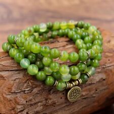Colar de oração jade verde 108 contas mala cura meditação reiki ioga pulseira, usado comprar usado  Enviando para Brazil