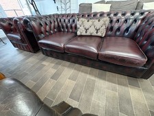 Chesterfield suite oxblood for sale  STANLEY