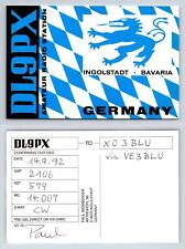 Cartão postal de rádio amador QSL QSO DL9PX, Ingolstadt, Baviera, Alemanha comprar usado  Enviando para Brazil