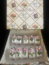 Conjunto de 9 anéis de guardanapo de musgo rosa lavanda e rosa bônus Bone China England Royal Albert comprar usado  Enviando para Brazil