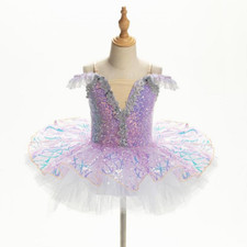 Saia de balé infantil menina lantejoulas vestido princesa balé tutu desempenho infantil comprar usado  Enviando para Brazil