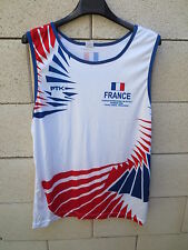 Débardeur maillot Equipe de FRANCE PETECA tournoi Sannois 2006 shirt porté PTK M comprar usado  Enviando para Brazil