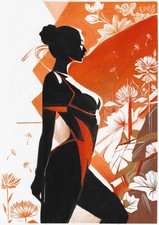 Modern woman illustration d'occasion  Expédié en Belgium
